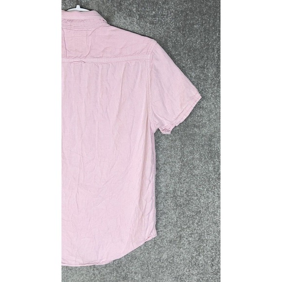 Cactus Man Ricky Singh Short Sleeve‎ Button Down Shirt Mens Size Medium Pink - Picture 8 of 11